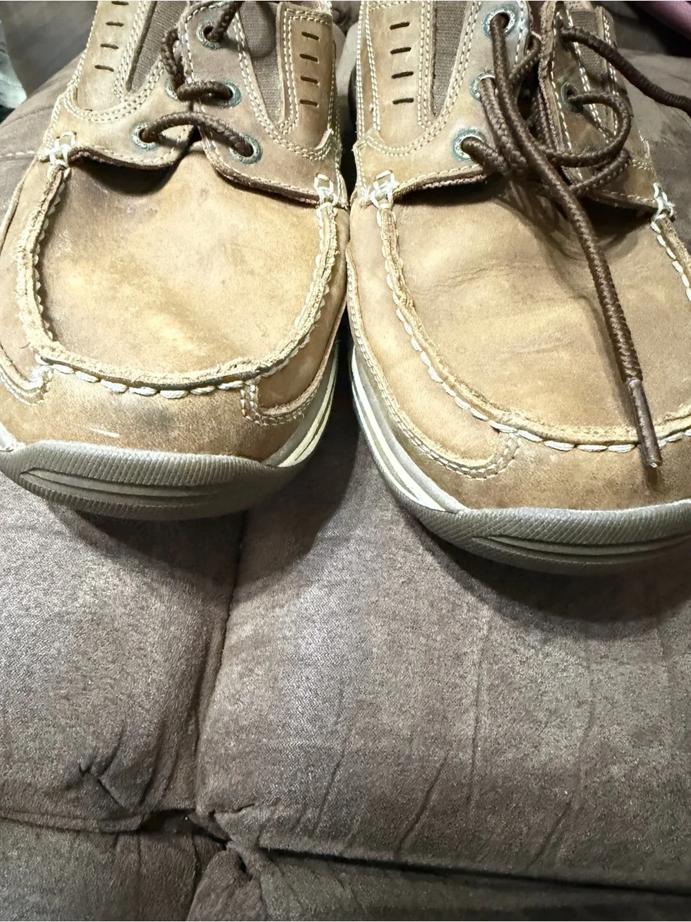 Skechers Relaxed Fit Men's Brown Memory Foam Boat Shoes